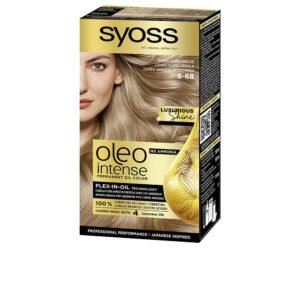 Syoss Oleo Intense 8-68 Hellblond Perlmutt - permanente Haarfarbe ohne Ammoniak - Professionelle Grauabdeckung - Salon-Ergebnisse