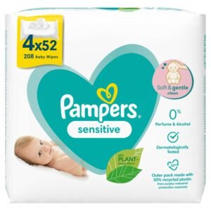 Pampers 81687197 Sensitive Baby Feuchttücher, weiß