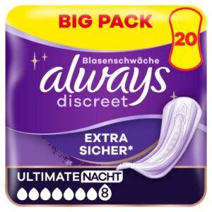 Always Discreet Inkontinenzeinlagen Für Frauen Ultimate Nacht20 Stück
