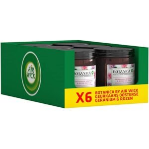 Botanica by Air Wick Duftkerze - Orientalische Geranie & Rosen - 6x120g