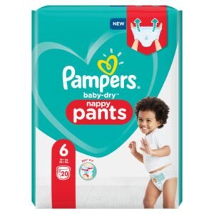 Pampers Baby-Dry Hosen-Große 6, 15kg +, 20 Windel