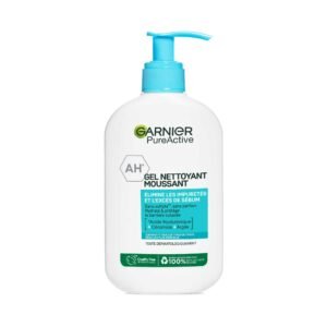 Garnier Pure Active - Schaumreinigendes Gel - reinigt, spendet Feuchtigkeit & entfernt Verunreinigungen - Hyaluronsäure, Keramik, Ton, Vegan & Cruelty Free - für alle Hauttypen - 250 ml