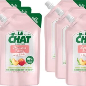 Le Chat Toilette Nachfüllpack Seife Fruitée Nachfüllpack 500 ml – 6 Stück