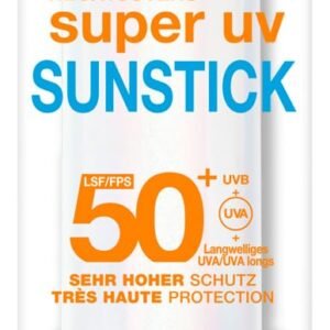 Garnier Ambre Solaire LSF 50+ Super UV Sunstick, transparent & nicht fettend, für Gesicht & Lippen, hoher UV-Schutz, pflegend mit Shea Butter & Vitamin E, 8h Feuchtigkeit, 9g