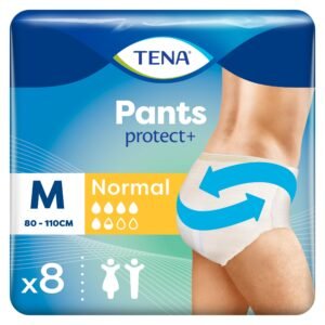TENA Pants Normal Medium (M) saugfähige, elastische Einweg-Slips für Blasenschäden, für Sie und Ihn, Unisex, diskret und bequem, 1 Packung mit 8 Stück