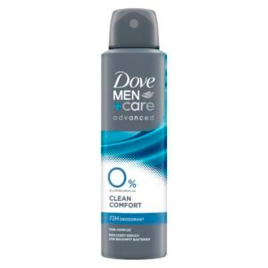 Dove Men+Care advanced 0% Deo-Spray Clean Comfort mit Zink-Komplex und 2-fach Schutz ohne Aluminiumsalze 150 ml