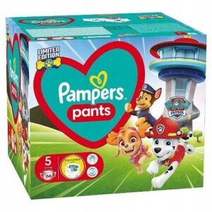 Pampers Pants Windel Größe 5 (12-17 kg), Hund Patrol Edition, 66 Stück, mit Stopp & Protect Anti-Leckage Back