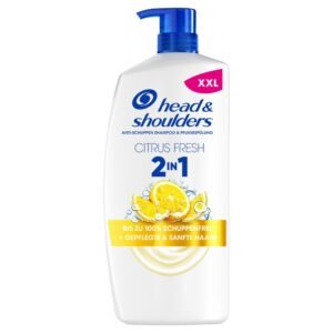 head & shoulders Citrus Fresh 2in1 Anti-Schuppen-Shampoo für fettiges Haar, 800ml Pumpspender; Bis zu 100% Schuppenschutz, Frischer Citrus-Duft