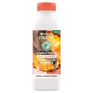 Garnier Fructis Hair Food Ananas Conditioner für Glanz für langes und stumpfes Haar, Formel mit 97% Inhaltsstoffen natürlichen Ursprungs, 350 ml