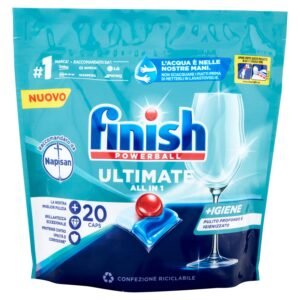 Finish Quantum Ultimate empfohlen von Napisan, spülmaschinenfest, 1 Packung mit 20 Tabletten, 250 g