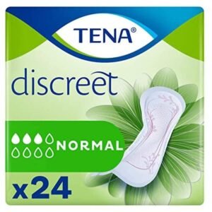 Tena Inkontinenzeinlage für Damen mit mittlerer Blasenschwäche, Einweg, 24 Stück à 10-30 kg, Größe Medium, Wasserfest, Synthetik, Grün
