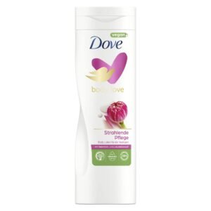Dove Body Love Body Lotion Strahlende Pflege Körperlotion für seidig-zarte Haut mit Reismilch- und Lotusblütenduft 400 ml 1 Stück