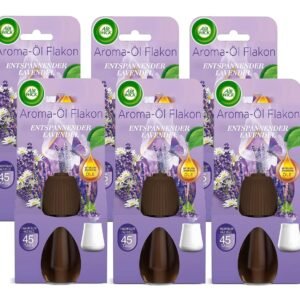 Air Wick Aroma-Öl Flakon - Duftöl Nachfüller für den Air Wick Diffuser - Duft: Entspannender Lavendel - 6 x 20 ml ätherisches Öl