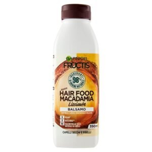 Garnier Balsamo Lisciante Fructis Hair Food, per Capelli da Lisciare, 350ml