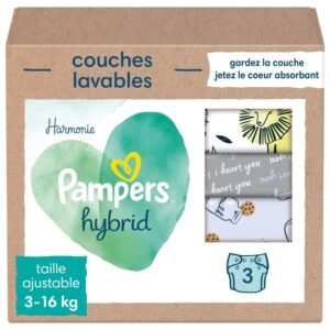 Pampers - Harmony Hybrid waschbare Windeln für Babys, 3er-Pack waschbare Windeln - 1 Stück