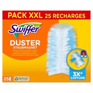 Swiffer Staubwedel Duster fängt & hält Staubentferner, fängt und hält 3 Mal mehr Haare und Staub als EIN gewöhnlicher Staubwedel, 25 Stück