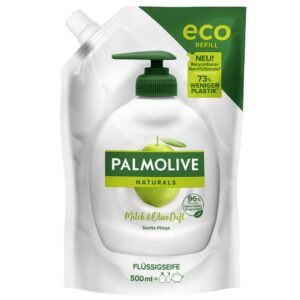 Palmolive Seife Naturals Olive & Milch Nachfüllpackung 500ml - flüssige Handseife zur sanften Reinigung der Hände