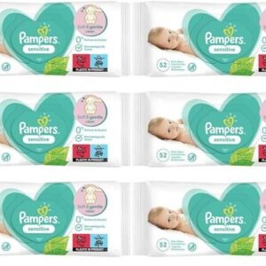 Pampers 81687204 Sensitive Baby Feuchttücher, weiß