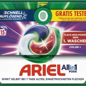 Ariel Colorwaschmittel All-in-1 Pods, 15 Waschladungen