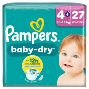Pampers Baby-Dry Windeln Gr. 4+, Single Pack, 10-15kg (27 piece)