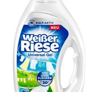 Weißer Riese Universal Gel (22 Waschladungen), Vollwaschmittel sorgt für strahlend saubere Wäsche & wirkt riesig stark gegen Flecken, Kalt-Aktiv schon ab 20° C, 100 % recycelbar*