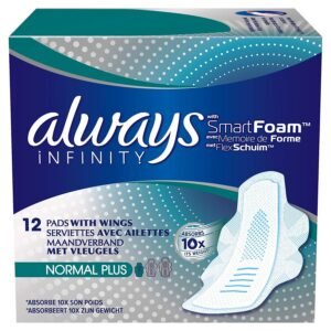 Always Normal Plus Damenbinden mit Flügeln, 2 Pack mit je 12 Stück