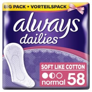Always discreet Slipeinlagen Normal Vorteilspack 58 Stück, 4er Pack (4 x 58 Stück)