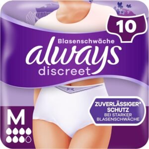 Always Discreet Inkontinenz-Höschen Für Frauen, M, 10 Stück