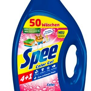 Spee Aktiv Gel Color 4 + 1 Waschmittel (50 Waschladungen), Flüssigwaschmittel mit 4 + 1 Formel vereint Reinheit, Strahlkraft, Frische & Nachhaltigkeit, 20° - 60° C