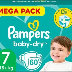 Pampers Baby-Dry Gr. 7, Für Atmungsaktive Trockenheit, 50 Windeln