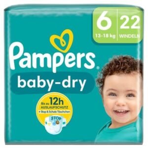 Pampers Baby-Dry Große 6, 22 Windeln, 13kg-18kg (22 Stk)