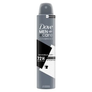 Dove Men+Care Invisible Dry Anti-White-Markierungen Deodorant für Männer mit 1/4 Feuchtigkeitscreme Anti-Transpirant Aerosol für 72h Schweiß- und Geruchsschutz 200ml