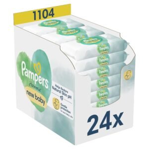 Pampers Harmonie New Baby Feuchttücher 24 Packungen mit jeweils 46 Feuchttüchern - 1104 Feuchttücher, die helfen, den natürlichen pH-Wert der Haut wiederherzustellen