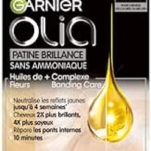 Garnier Permanente Haarfarbe, ohne Ammoniak - mit natürlichen Blütenölen - Patina Glanz Blond Irisé (10.2) - Olia