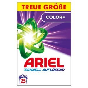 Ariel Schnell Auflösendes Pulverwaschmittel Color+ 1.5 kg, 25 Waschladungen, Farbschutz