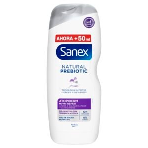 Sanex Natural Prebiotic Atopiderm Nutri Repair Dusch- oder Badgel, atopische Haut, 600 ml
