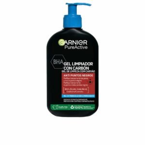 Garnier Skin Active, Pure Active Anti-Mitesser-Reinigungsgel mit Kohle und Salicylsäure reinigt die Poren intensiv und reduziert Mitesser