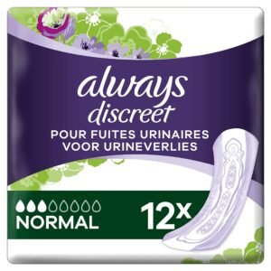 Always Discreet Servietten Normal für Blasenschwäche und Inkontinenz 1er Pack (1 x 12)