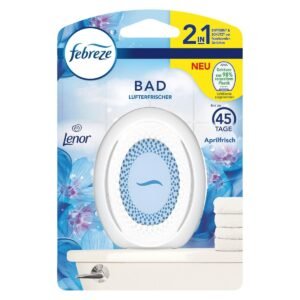 Febreze Bad Lufterfrischer Lenor Aprilfrisch, 1 Stück, WC Duft, Duftstecker zur kontinuierlichen Geruchsbekämpfung und -verhinderung