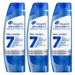 Head & Shoulders Pro-Expert 7 Anti-Schuppen-Shampoo gegen hartnäckige Schuppen, 3 x 250 ml, bekämpft 7 Probleme der Kopfhaut, umfassender Schutz, klinisch erwiesen, bekämpft hartnäckige Schuppen*