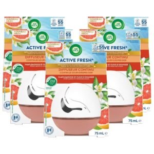 AIRWICK 5 Stück Continu Active Fresh Grapefruit Diffuser Flasche mit 75 ml