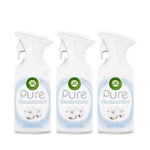 Airwick Lufterfrischer für Haus, Aerosol, Pure Douceur de Coton 250 ml, 3 Stück
