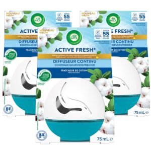 Air Wick 3 x Continus Active Fresh Cotton Diffuser - Flasche mit 75 ml