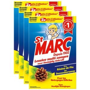 St Marc Mehrzweckwaschmittel mit Kiefernharz, 4 Packungen mit je 1,4 kg