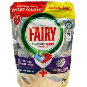 Fairy Platinum Plus All-in-1 Spülmaschinentabs, 71 Kapseln, 7-in-1-Wirkung, optimale Reinigung für sauberes Geschirr, gibt Glanz zurück und beugt Kalk vor