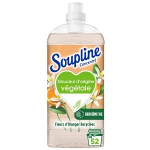 Weichspüler Konzentrat Soupline pflanzliche Sanftheit Orangenblüte, 52 Waschgänge, 1,3 l