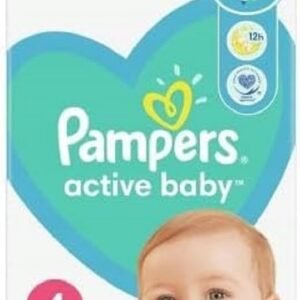 Pampers Windeln Größe 4 (9-14kg), Active Baby Windeln, 132 Stück, Durchlaufschutz Durch den ganzen Tag