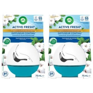 Air Wick 2 x Continus Active Fresh Cotton Diffuser - Flasche mit 75 ml